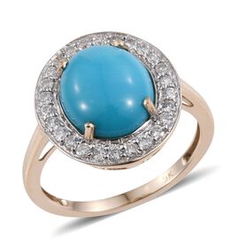TJC Blue Natural Gemstone Solitaire Ring Teal Fluorite Silver Ring Gift
